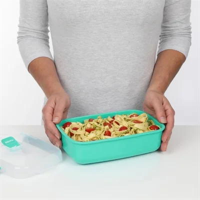 Sistema Minty Teal Microwave Rectangle Container 1.25Ltr ( 6 Pack) - Image 4