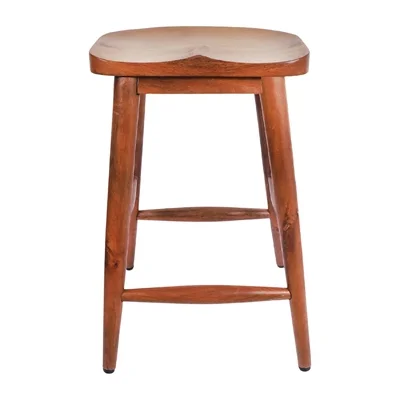 Bolero Halsbury Curved Mango Wood Stools (2 Pack) - Image 2