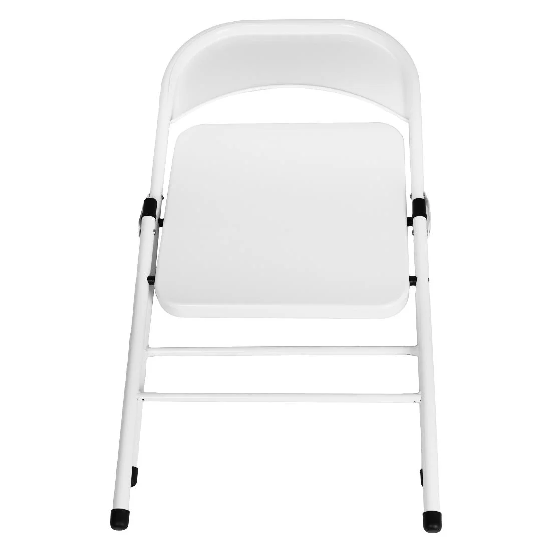 Bolero Folding Metal Chairs White (4 Pack) - Image 5