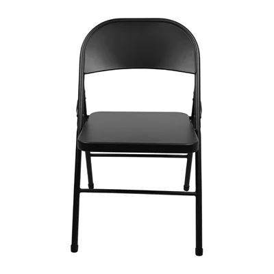 Bolero Folding Metal Chairs Black (4 Pack) - Image 3