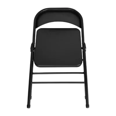 Bolero Folding Metal Chairs Black (4 Pack) - Image 5