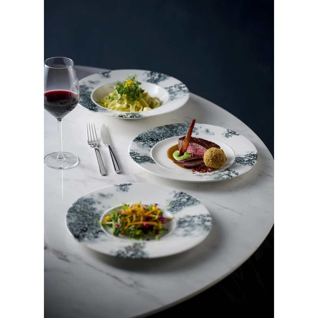 Churchill Alchemy Ambience Standard Rim Bowls Smoke Black 280mm (6 Pack) - Image 4