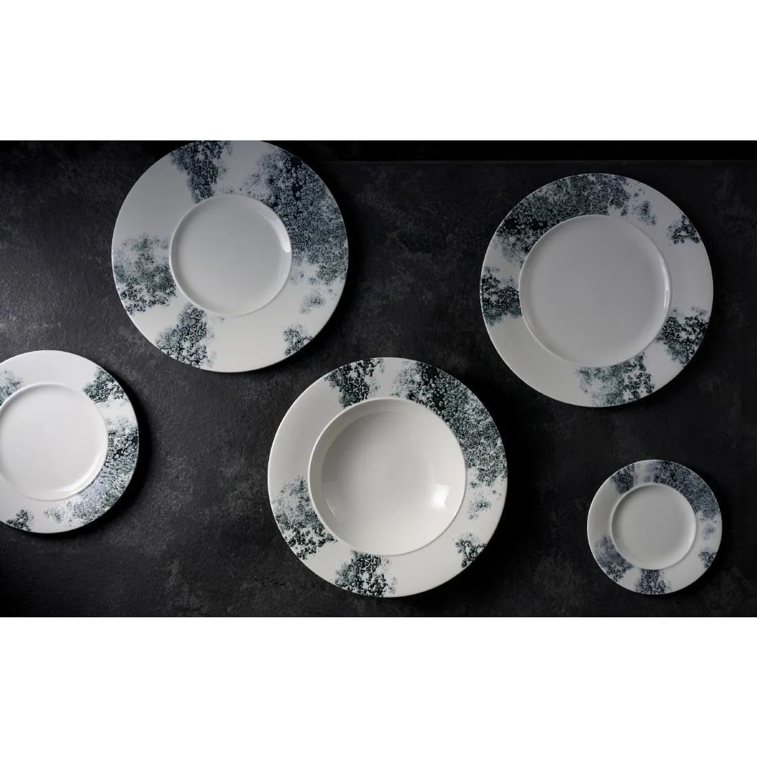 Churchill Alchemy Ambience Standard Rim Bowls Smoke Black 280mm (6 Pack) - Image 2