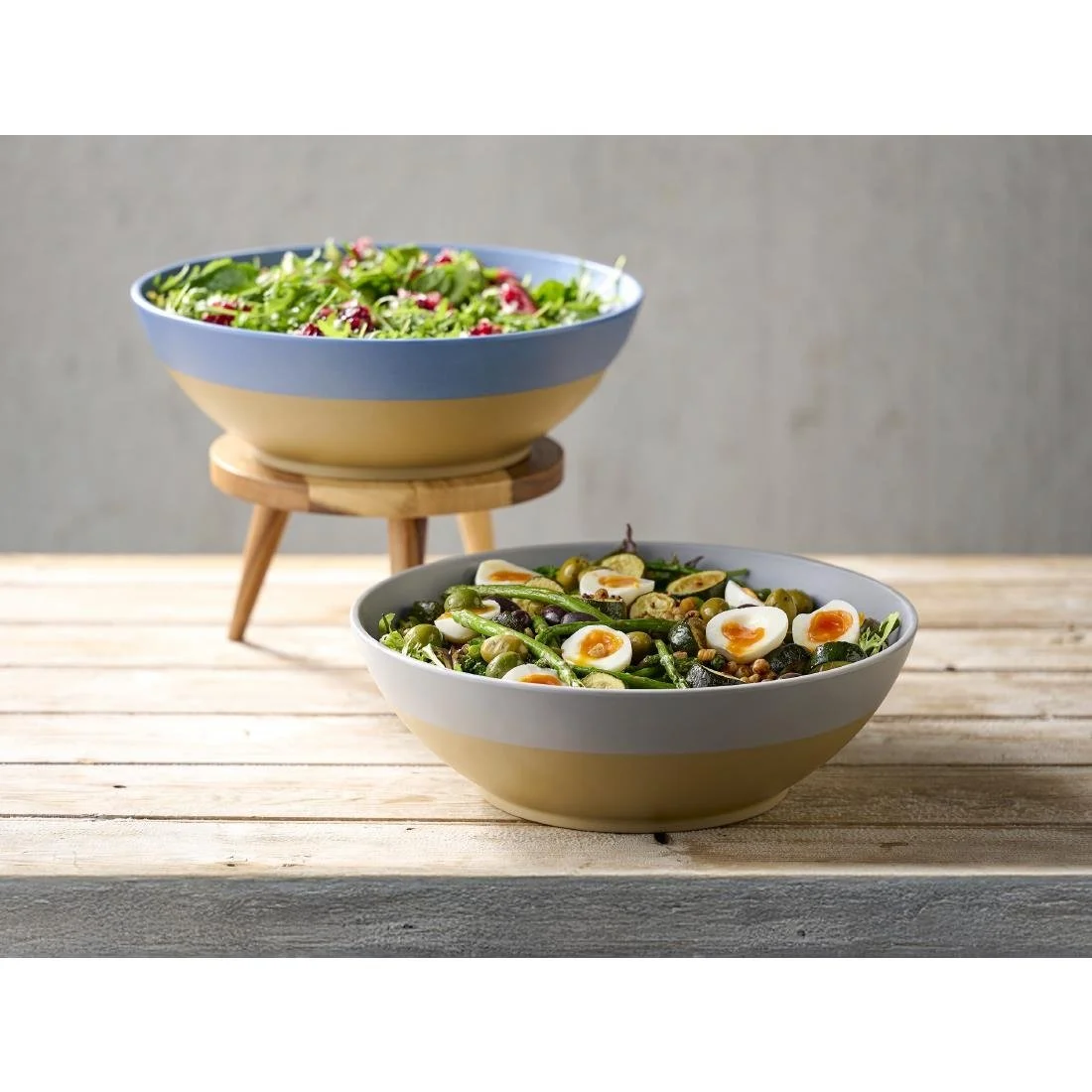 Churchill Emerge Melamine Oslo Blue Deep Serving Bowls 285mm (4 Pack) - Image 5