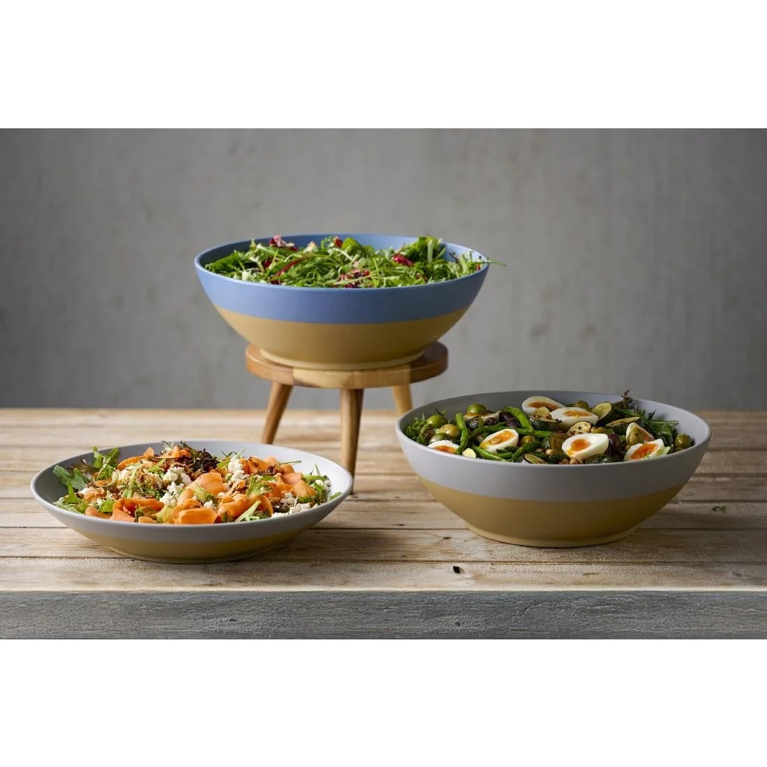 Churchill Emerge Melamine Oslo Blue Deep Serving Bowls 285mm (4 Pack) - Image 6