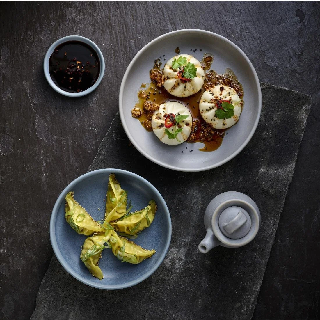 Churchill Emerge Melamine Oslo Blue Deep Serving Bowls 285mm (4 Pack) - Image 9