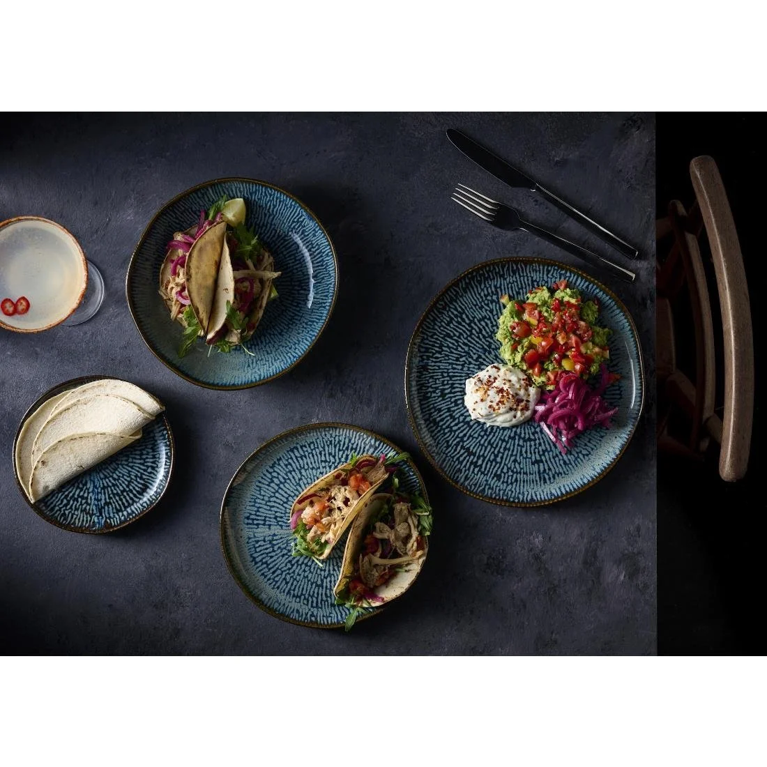 Churchill Envisage Cascade Sapphire Blue Natural Bowls 220mm (6 Pack) - Image 5