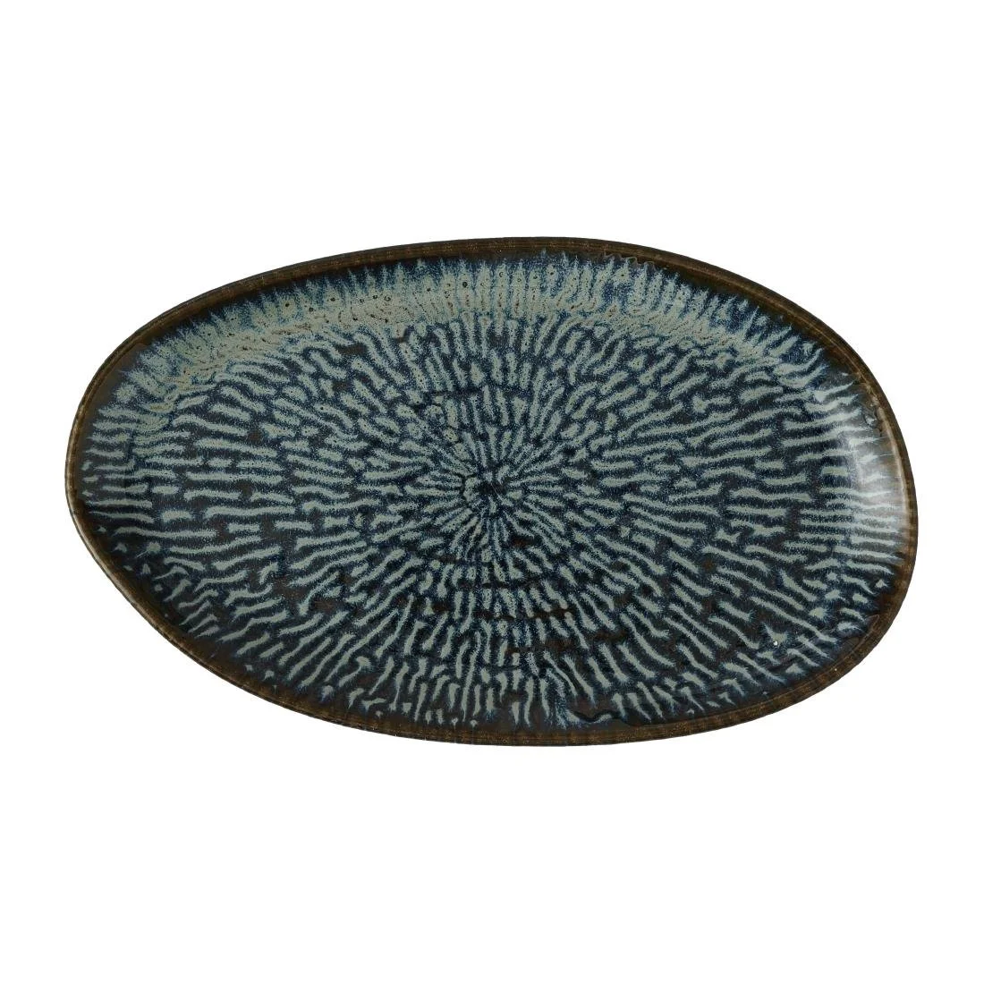 Churchill Envisage Cascade Sapphire Blue Natural Oblong Plates 219x130mm (6 Pack) - Image 1