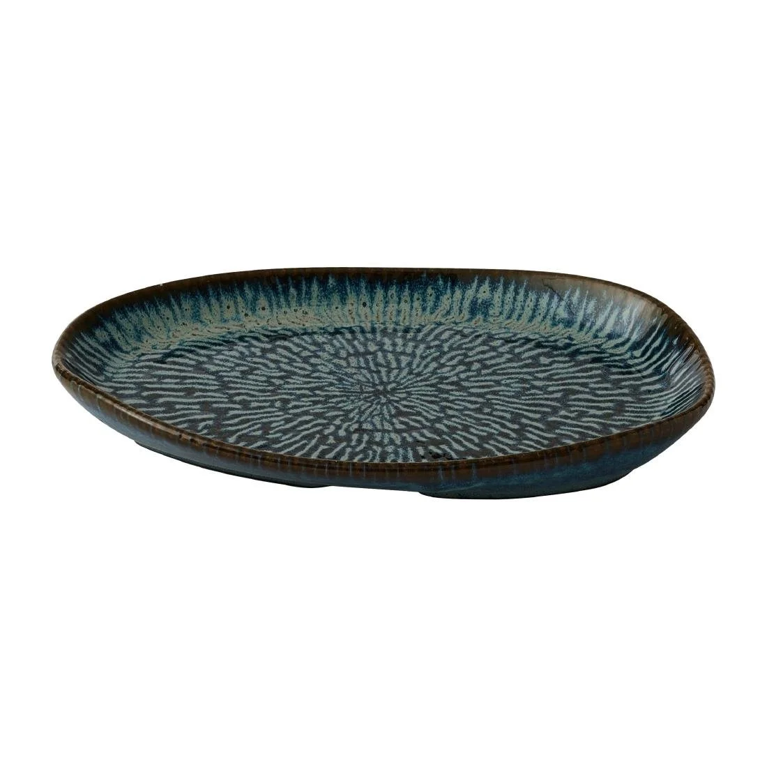 Churchill Envisage Cascade Sapphire Blue Natural Oblong Plates 260x200mm (6 Pack) - Image 2