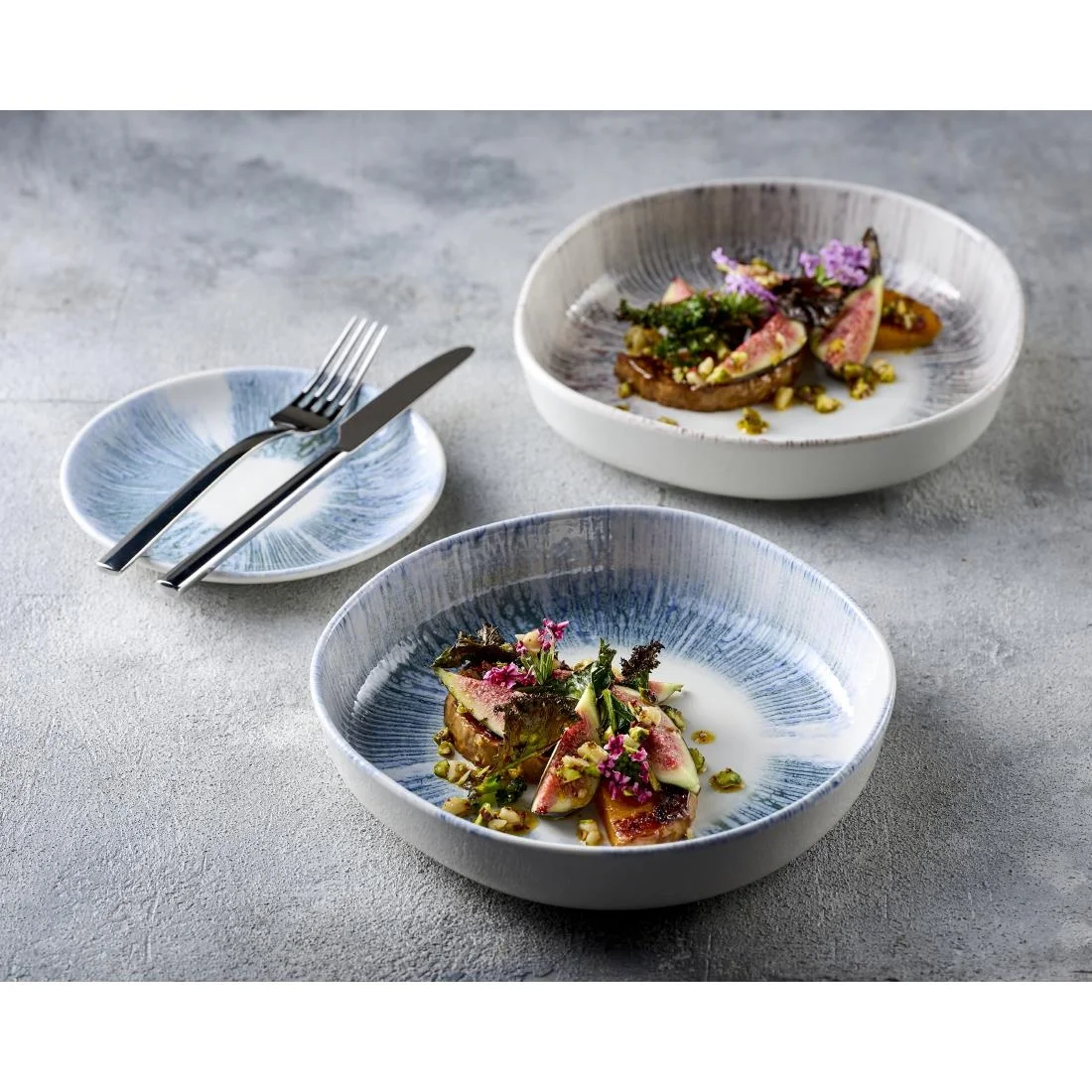 Churchill Lyra Blue Organic Walled Bowls 200mm (6 Pack) - Image 3