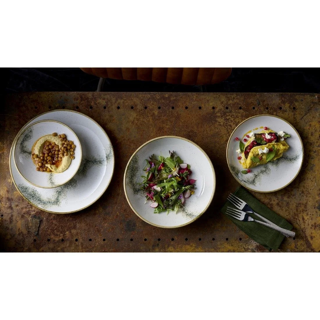 Churchill Stonecast Spice Barley White Coupe Plates 260mm (12 Pack) - Image 3