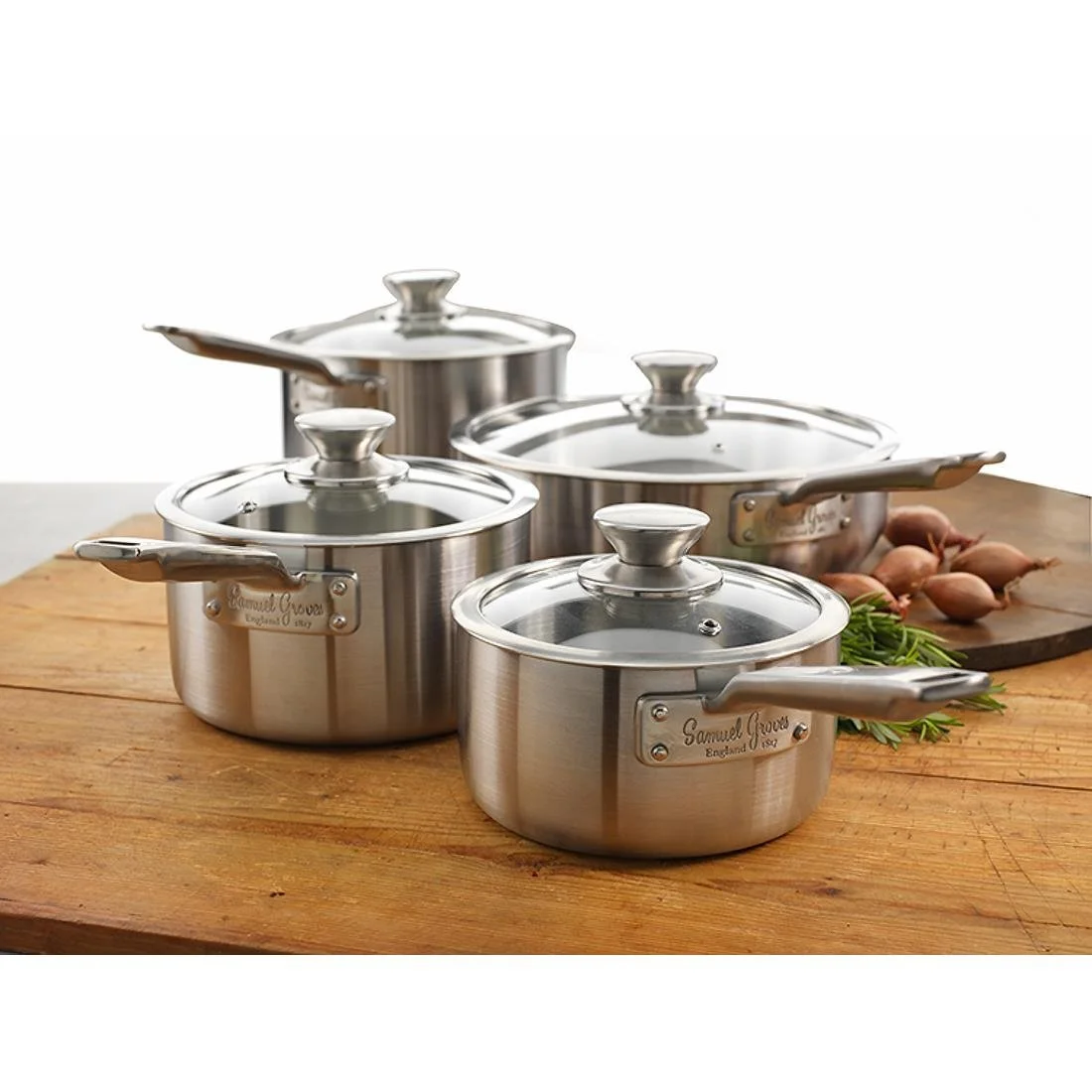 Samuel Groves Stainless Steel Saucepan and Glass Lid 18cm - Image 6