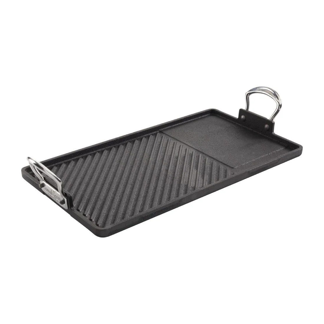 Samuel Groves Cast Iron Double Burner Griddle Pan 45x25cm