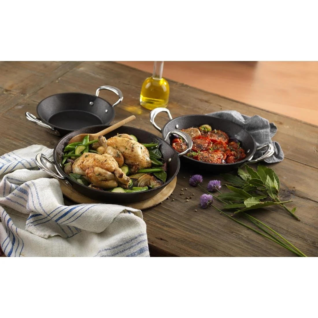 Samuel Groves Cast Iron Double Handle Square Grill Pan 26cm - Image 2