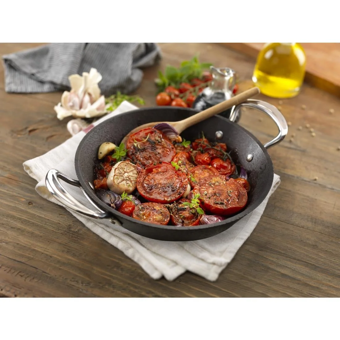 Samuel Groves Cast Iron Double Handled Skillet 24cm - Image 3