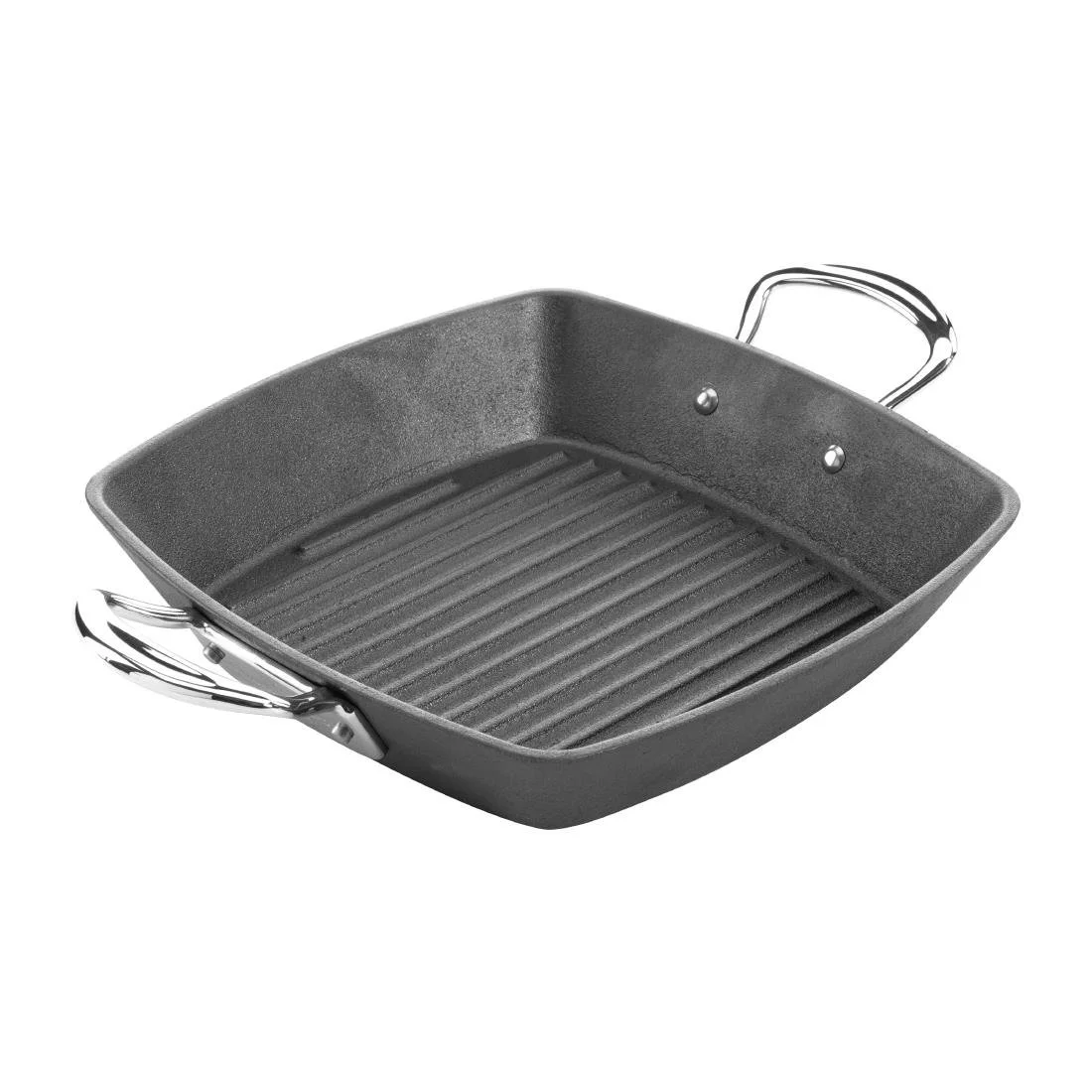 Samuel Groves Cast Iron Double Handle Square Grill Pan 26cm - Image 1