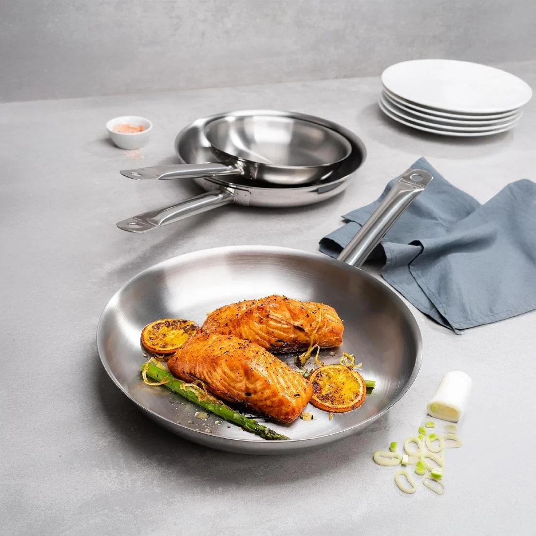 Tramontina Stainless Steel Triple Base Frying Pan 26cm - Image 4