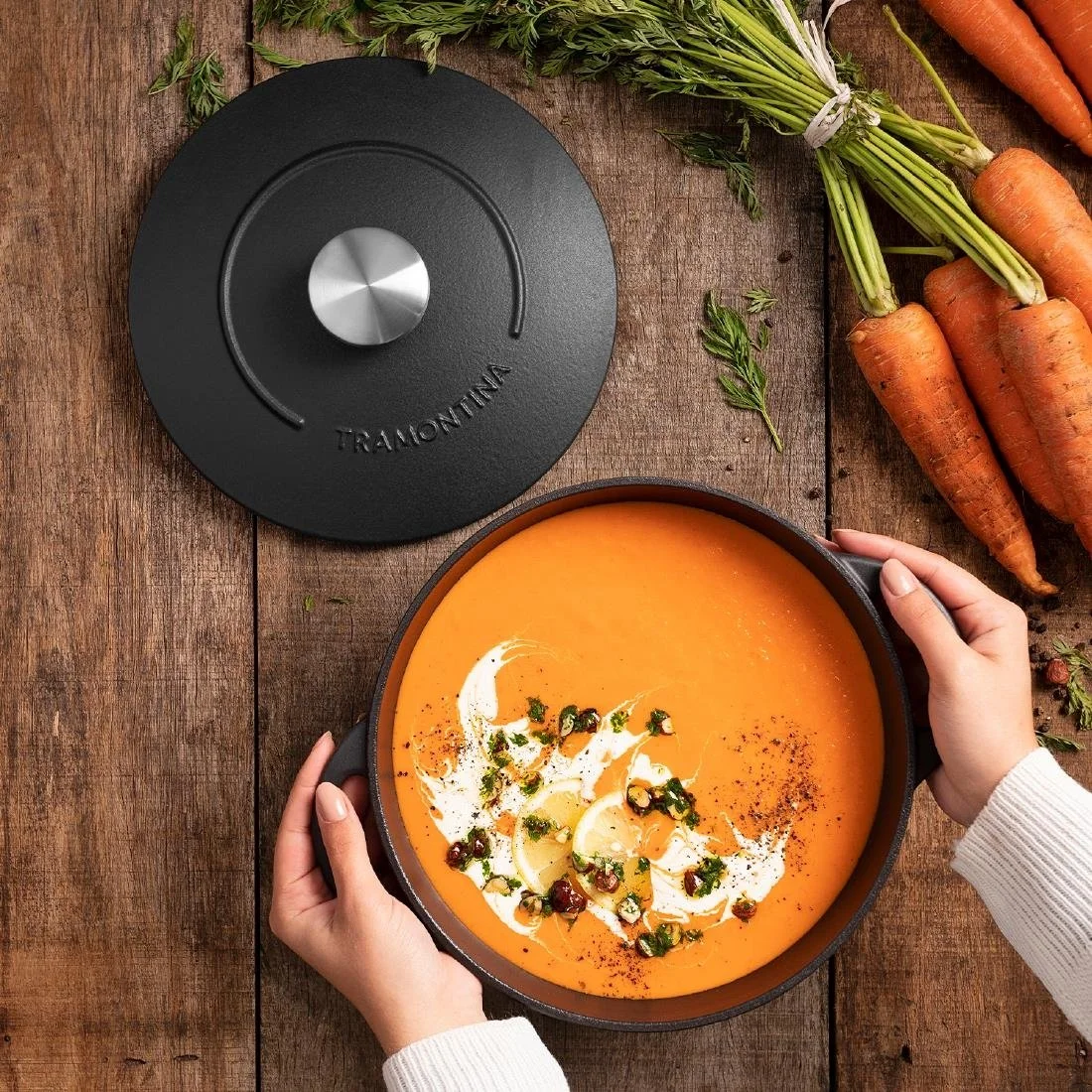 Tramontina Enamel Cast Iron Casserole Dish 311mm - Image 3