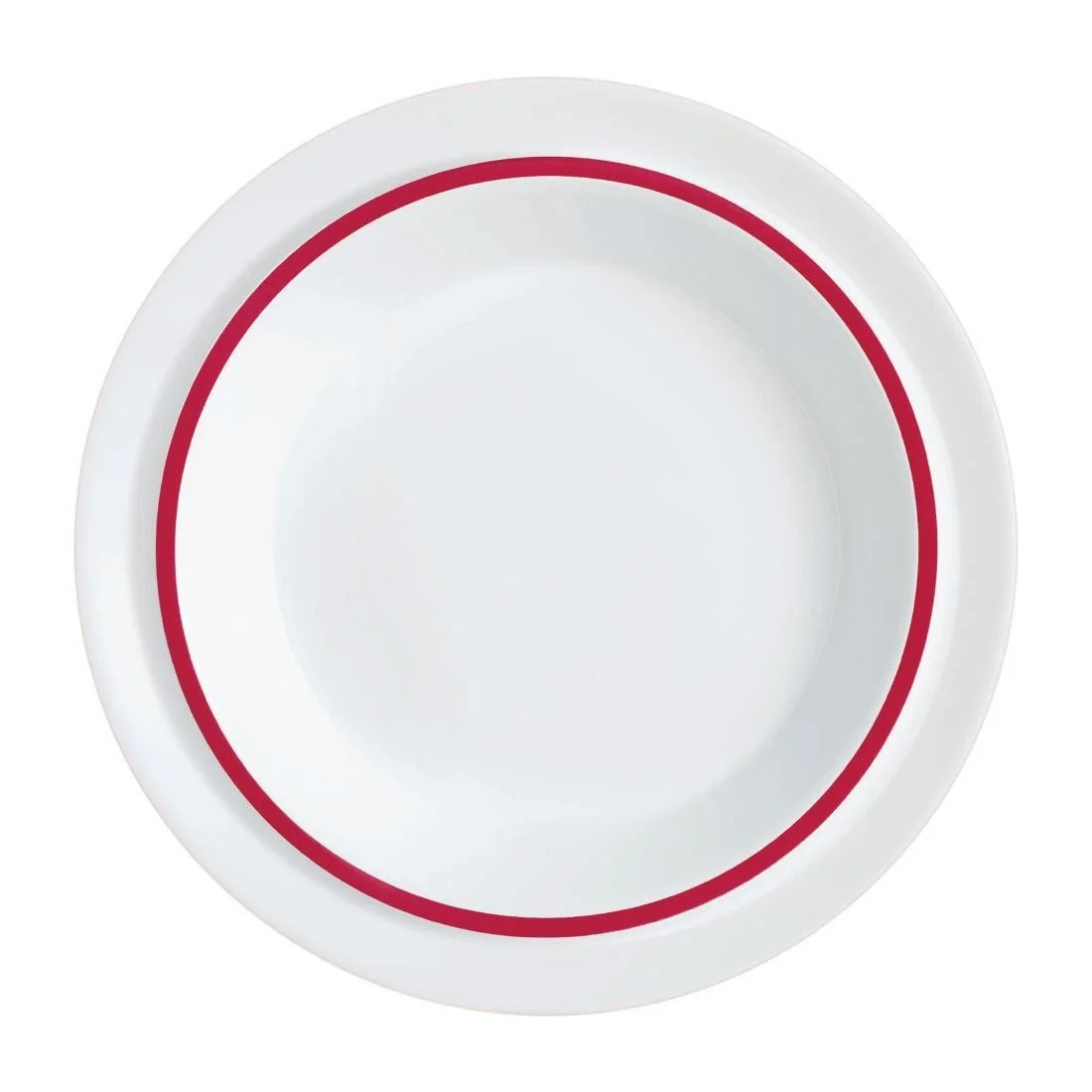 Autonomy Soup Dishes Red Border 230mm (12 Pack)