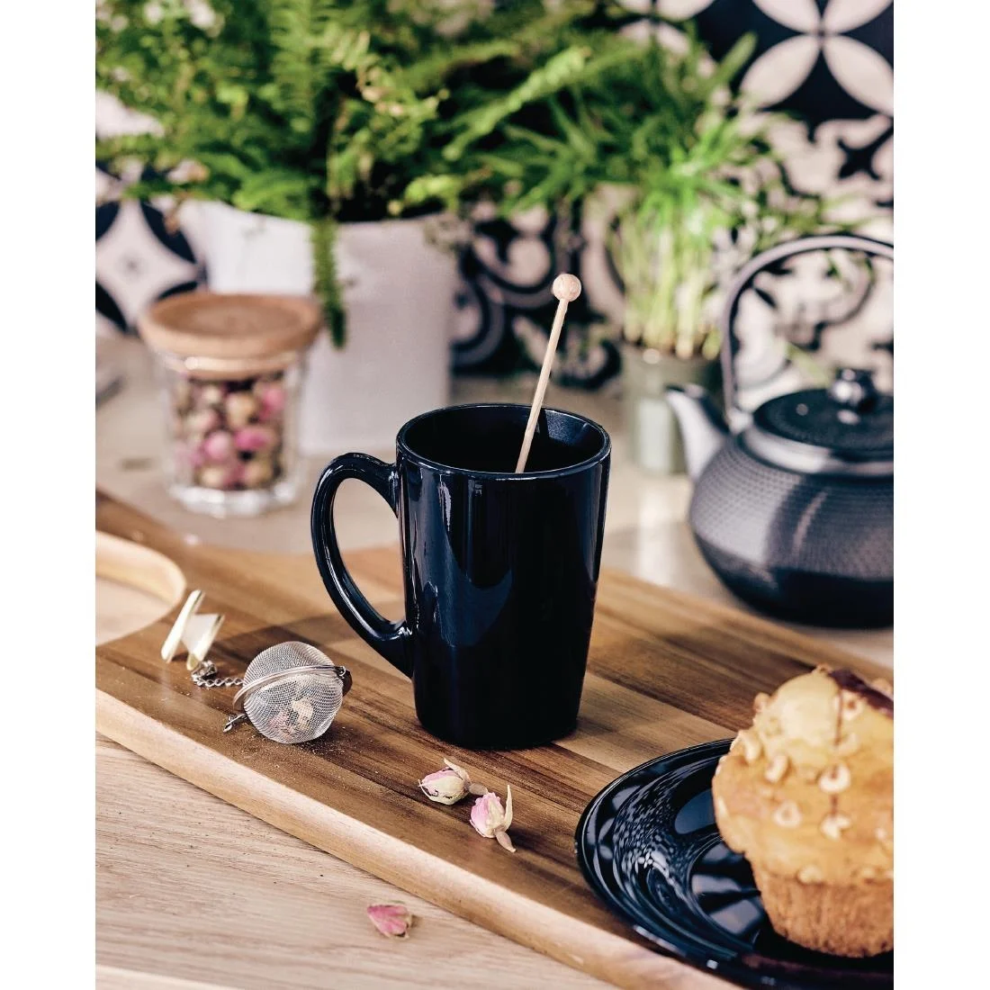 Luminarc New Morning Mugs Black 320ml (6 Pack) - Image 4