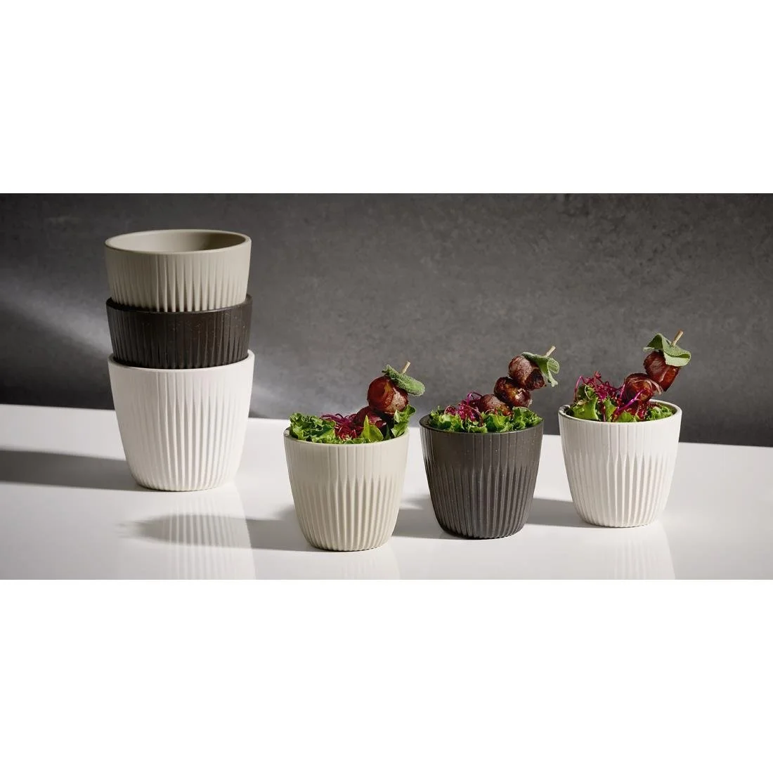 APS Lineo Bowls White 90ml (6 Pack) - Image 3
