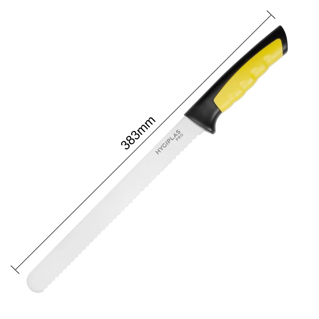 Hygiplas Pro Slicer Serrated Knife Yellow 25cm - Image 5