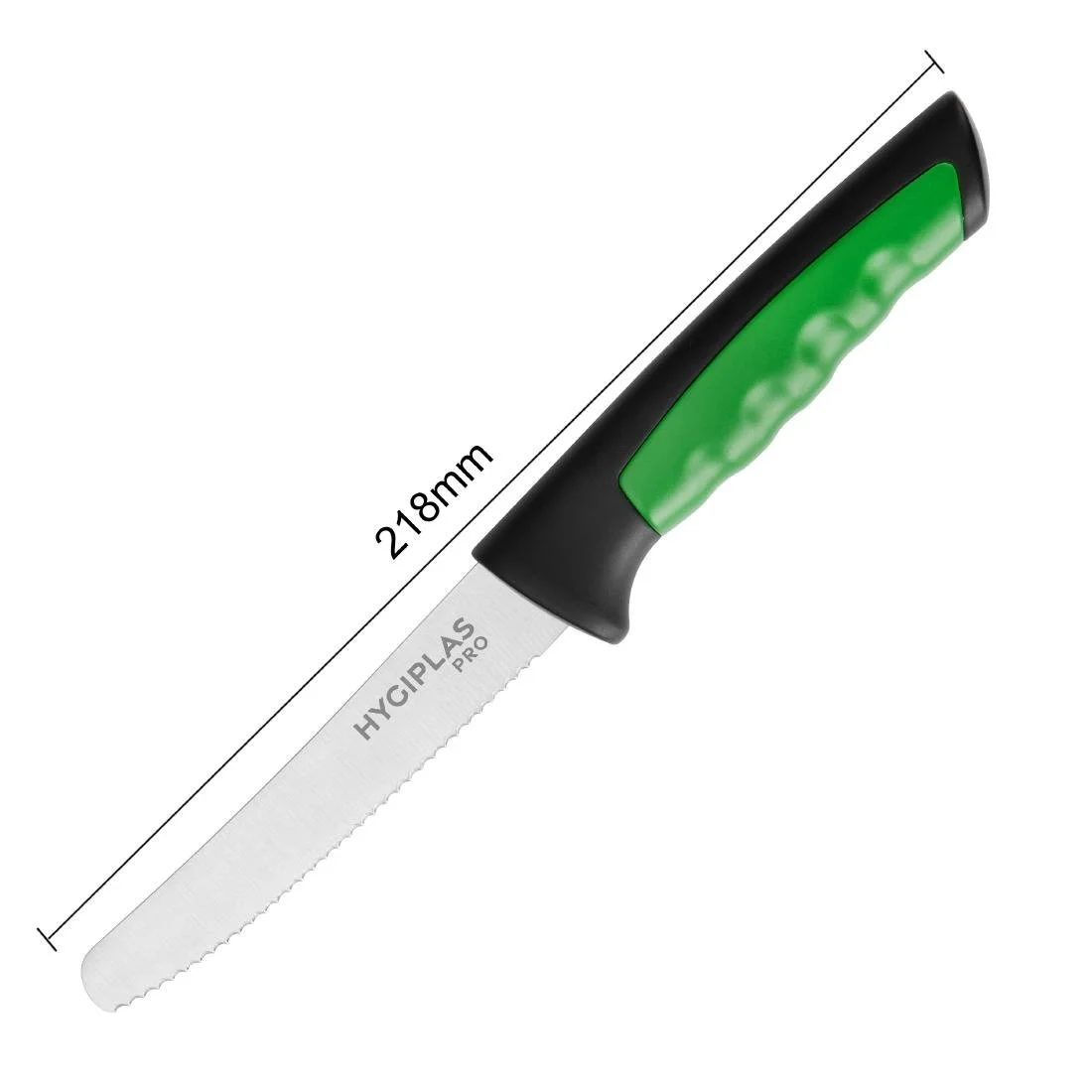 Hygiplas Pro Serrated Tomato Knife Green 10cm - Image 5