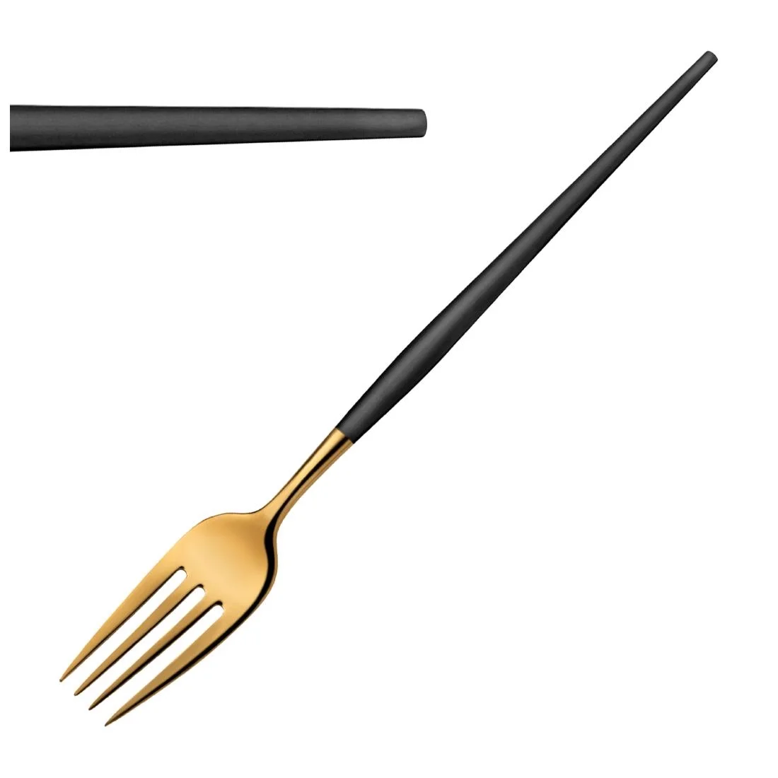 Amefa Soprano Table Forks Black & Gold (12 Pack) - Image 1