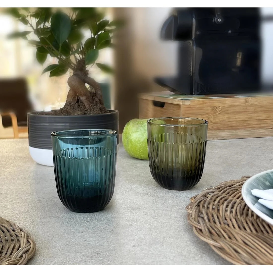 La Rochere Ouessant Rocks Olive Glasses 290ml/10.25oz (Pack of 6) - Image 3