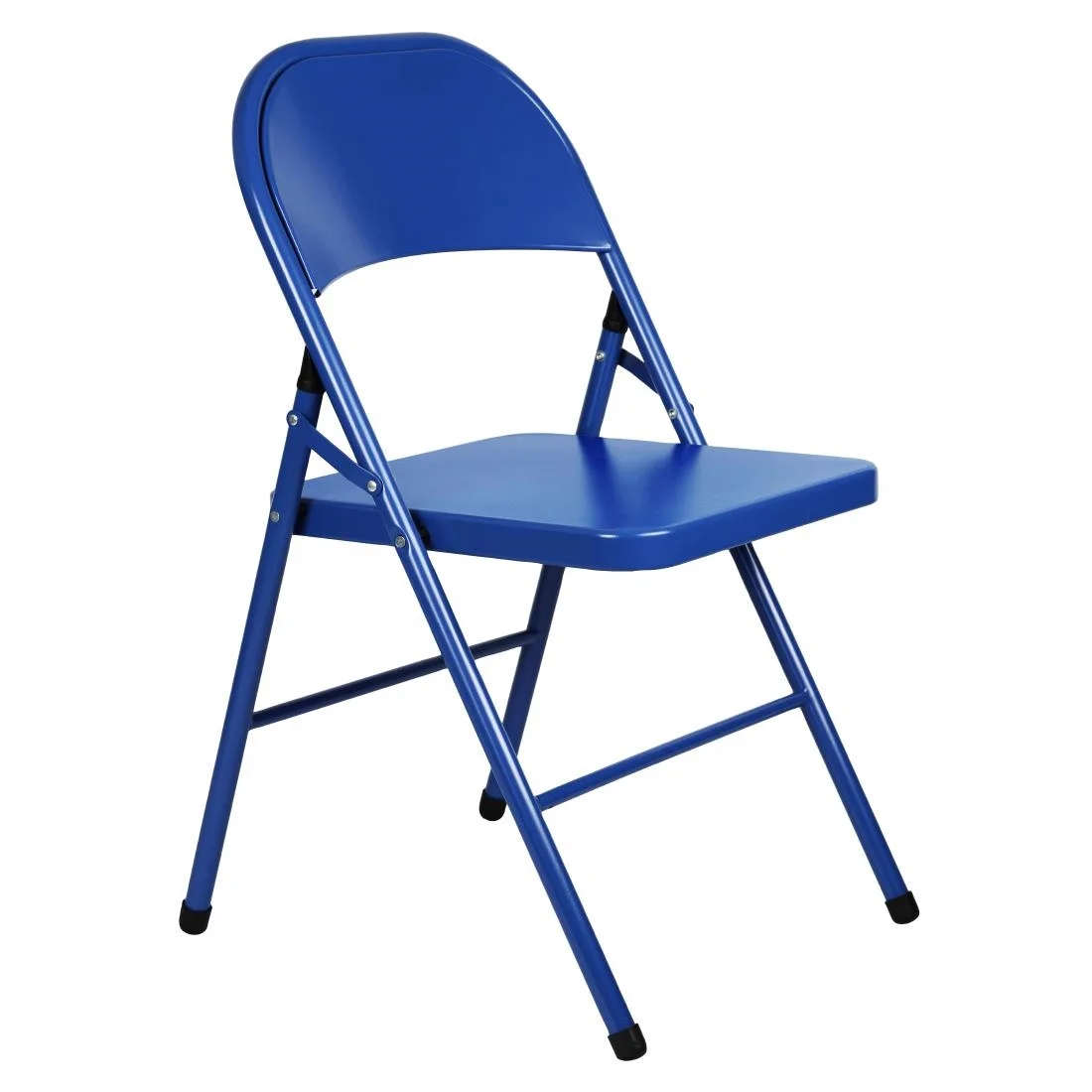 Bolero Metal Folding Chairs Blue (4 Pack) - Image 1