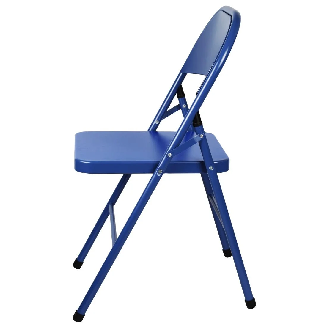 Bolero Metal Folding Chairs Blue (4 Pack) - Image 2