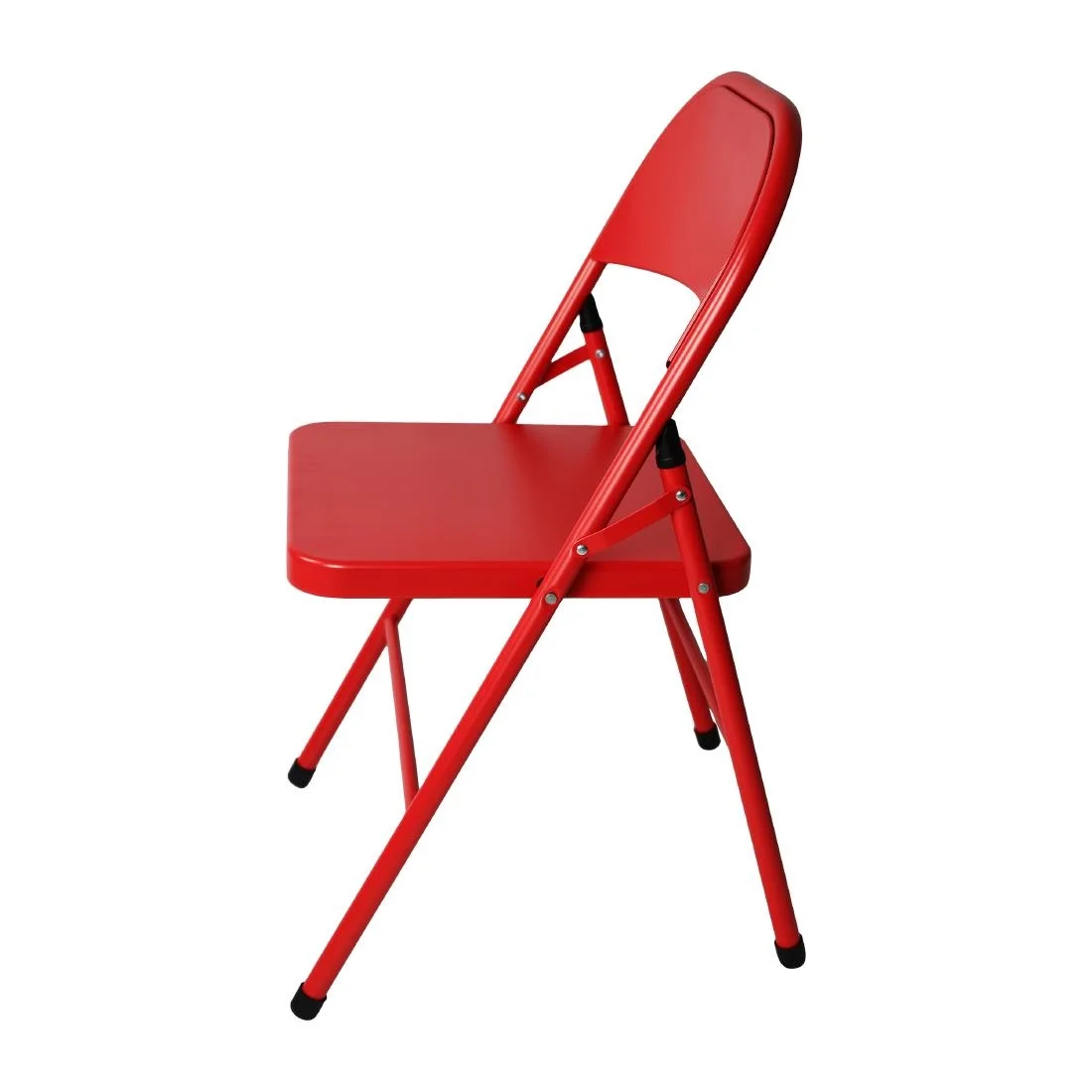 Bolero Folding Metal Chairs Red (4 Pack) - Image 2