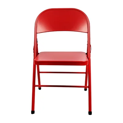 Bolero Folding Metal Chairs Red (4 Pack) - Image 3