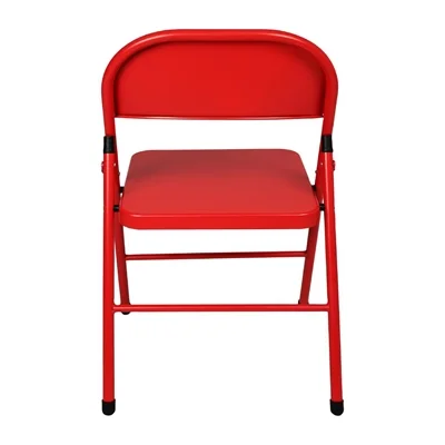 Bolero Folding Metal Chairs Red (4 Pack) - Image 4