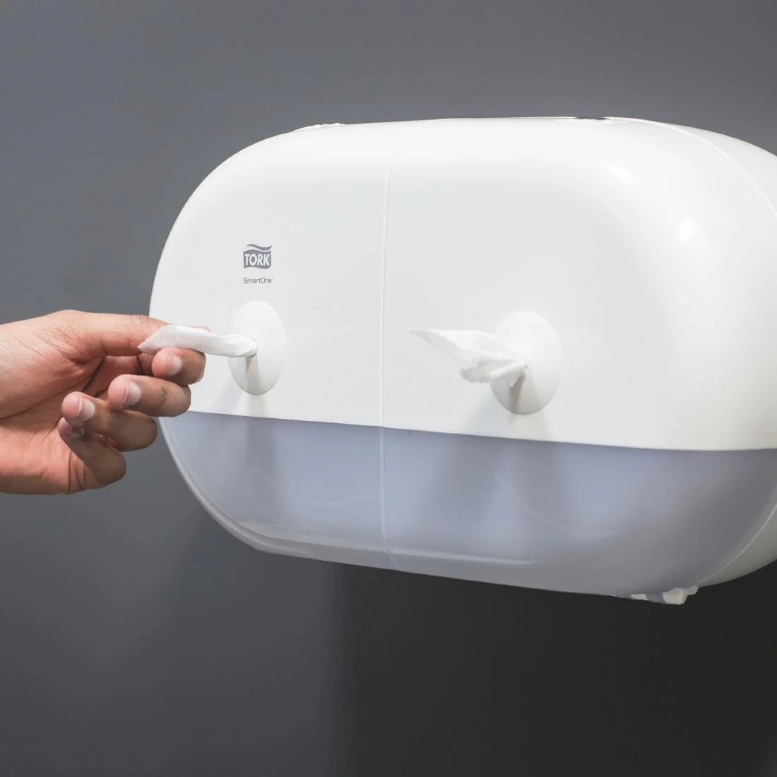 Tork SmartOne Mini Twin Toilet Roll Dispenser - Image 9