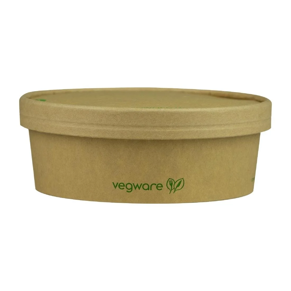 Vegware Round Food Containers Kraft 150-Series 500ml (300 Pack)
