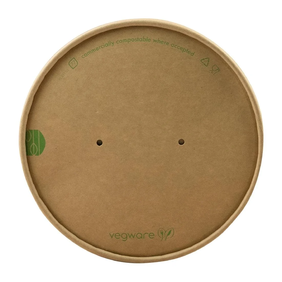 Vegware Round Paper Lid Kraft 150-Series (Pack 300)
