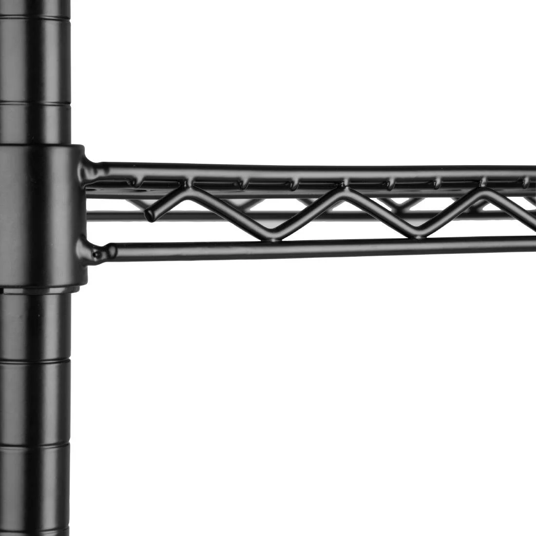 Nisbets Essentials Flat Pack 4 Shelf Unit Black Epoxy Coated - Image 7