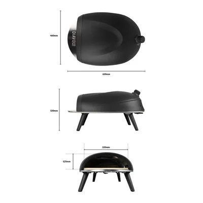 Diavolo Gas Portable Pizza Oven Black DEL-3003 - Image 7