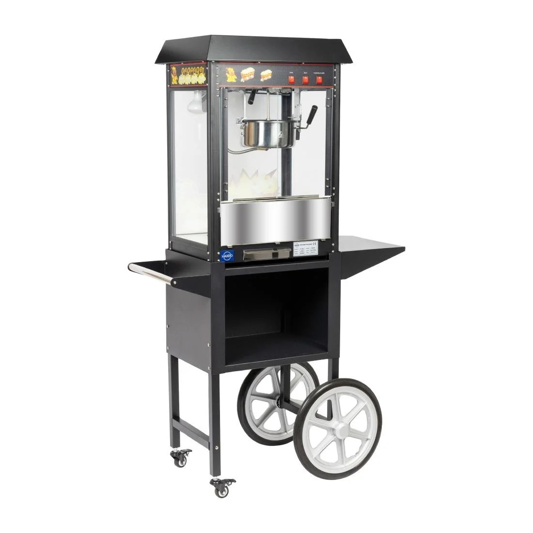 Haxro HX8588 Popcorn Machine and Cart Black - Image 7