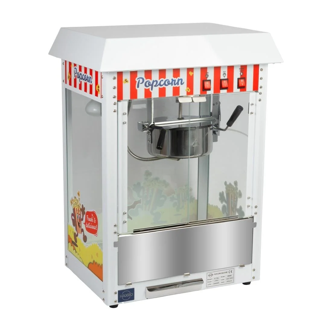 Haxro HX8590 Popcorn Machine White - Image 4