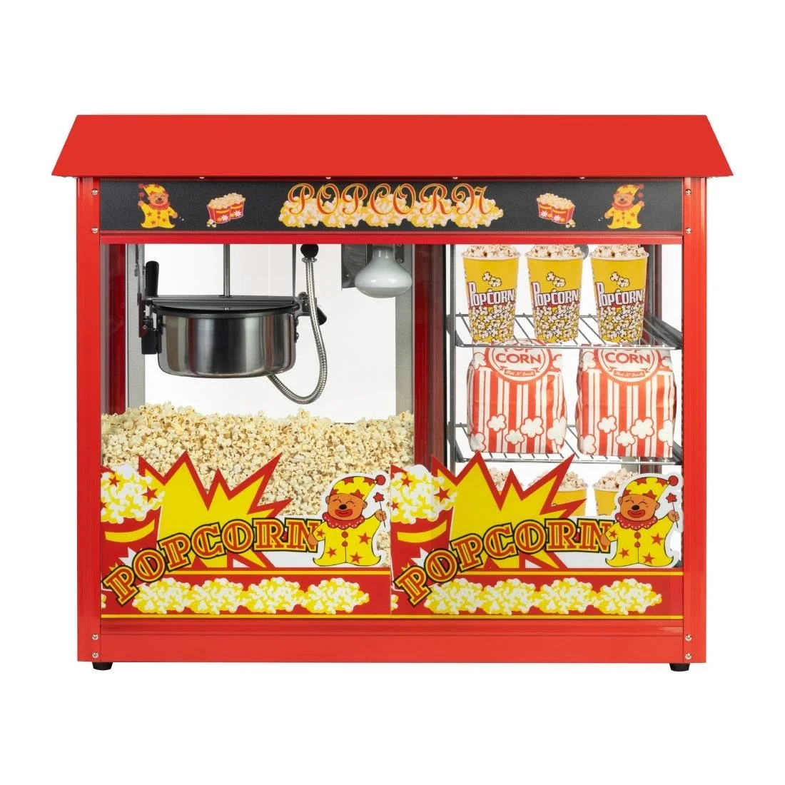 Haxro HX8872 Popcorn Machine with 2 Shelves - Image 6