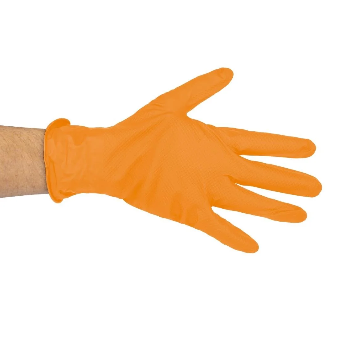Grippaz HD Nitrile Powder-Free Disposable Gloves Orange (50 Pack) - Image 2