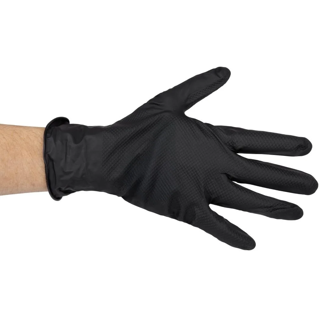 Grippaz HD Nitrile Powder-Free Disposable Gloves Black (50 Pack) - Image 2
