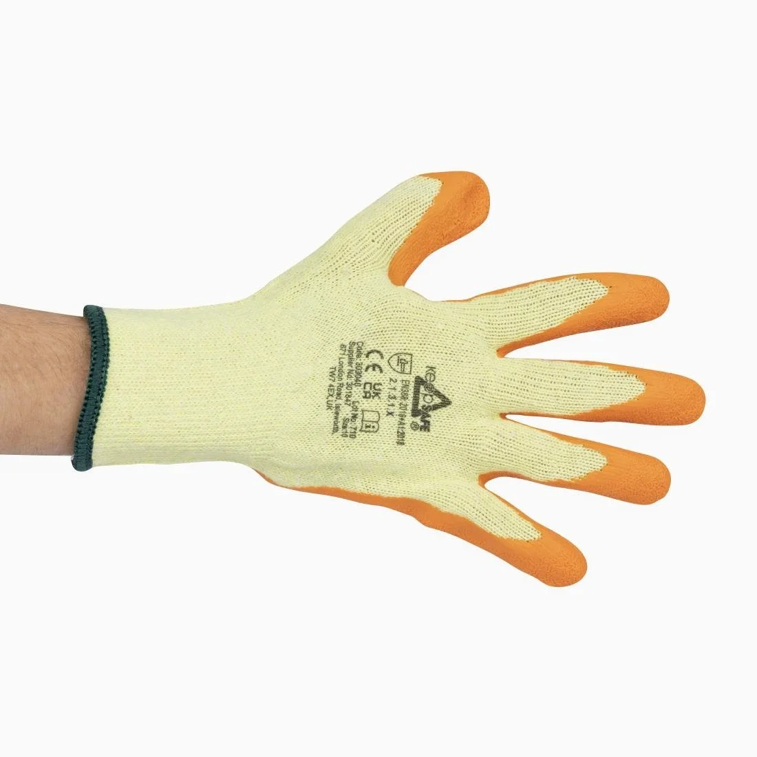 KeepSAFE GLO107 Latex Palm Gloves Orange (10 Pack) - Image 2