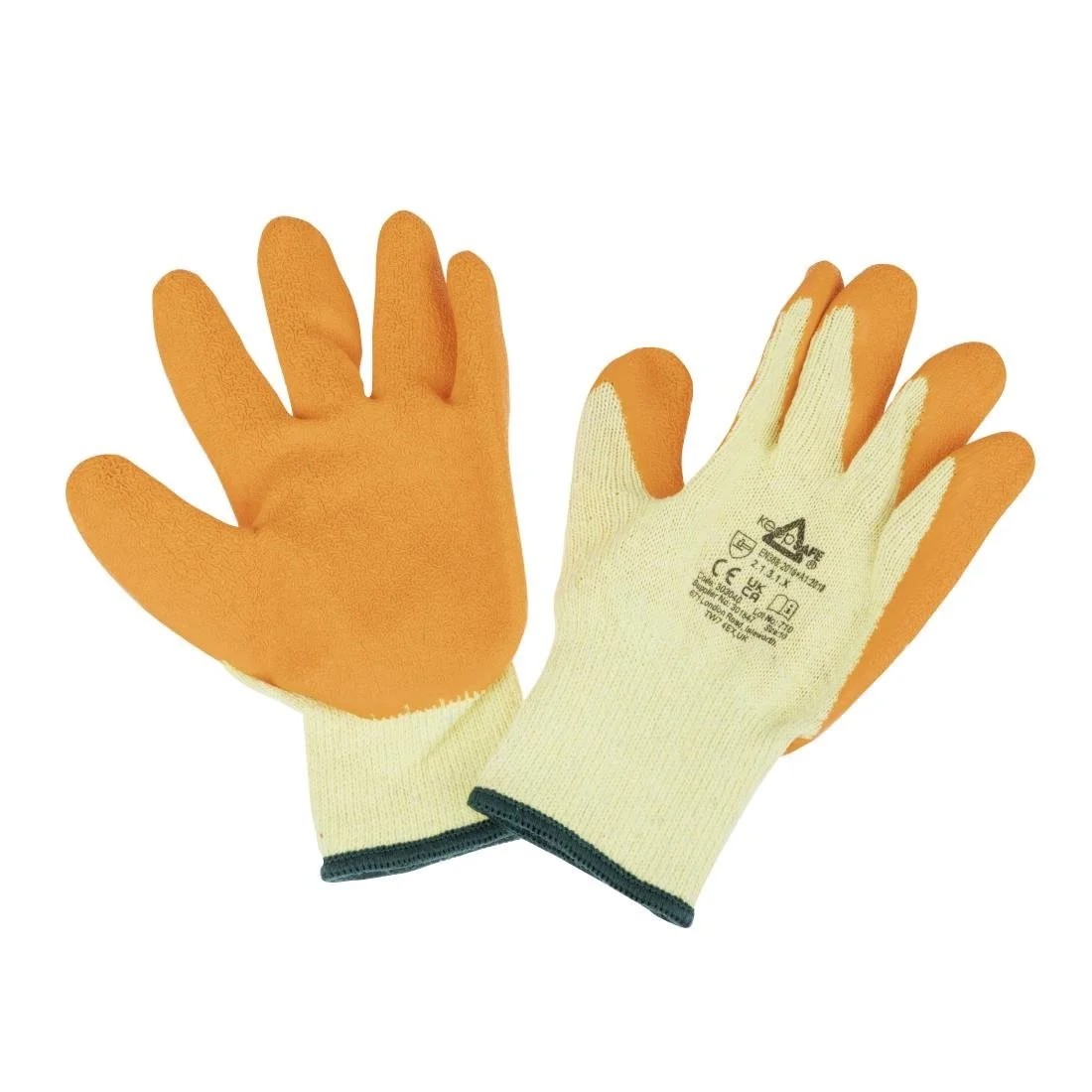 KeepSAFE GLO107 Latex Palm Gloves Orange (10 Pack) - Image 3