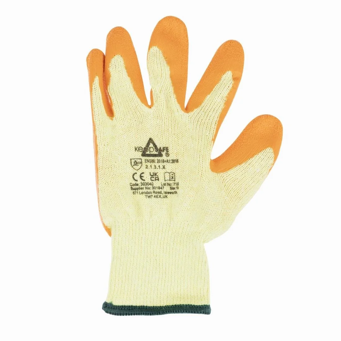KeepSAFE GLO107 Latex Palm Gloves Orange (10 Pack) - Image 4