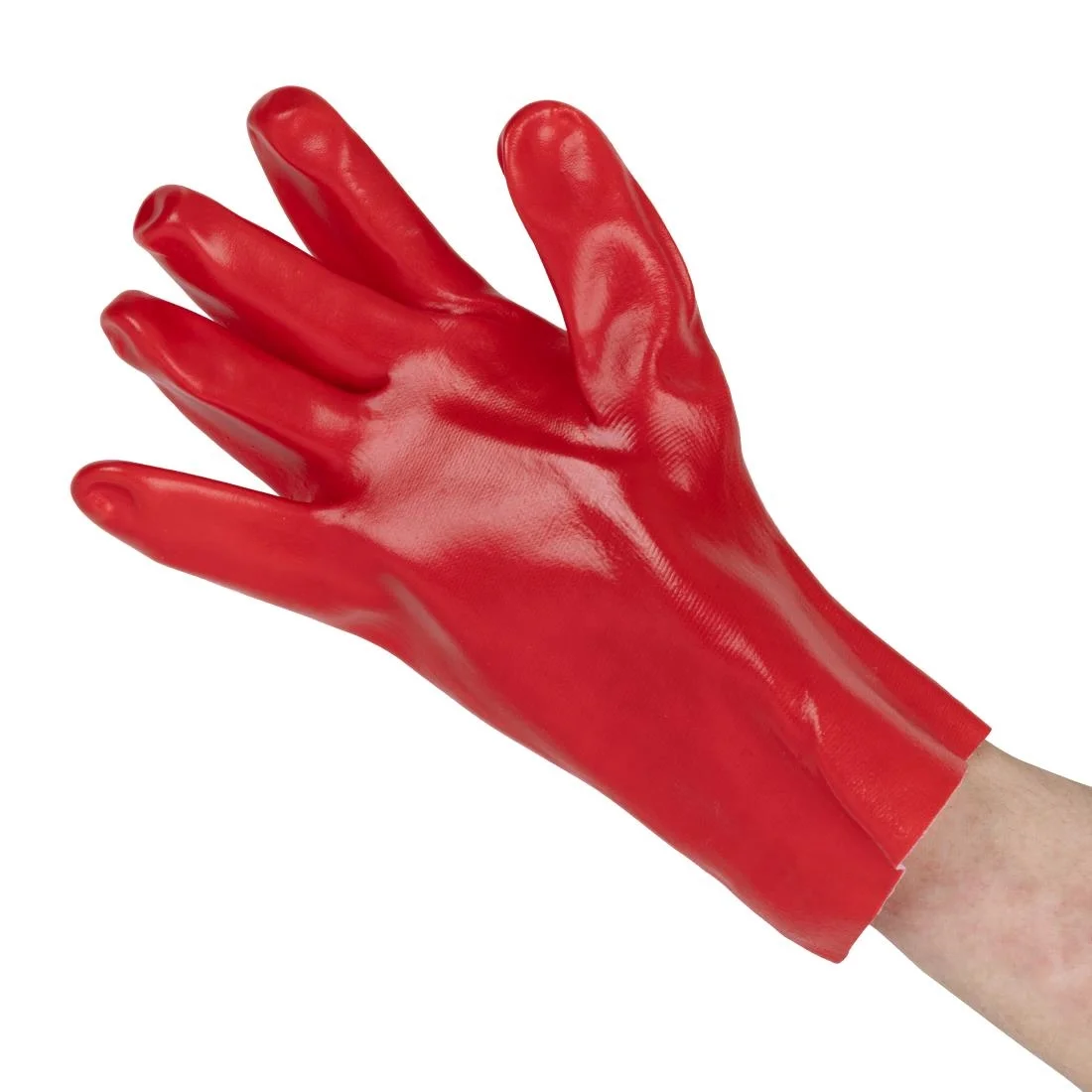 KeepSAFE PVC Coated Gauntlets Red 27cm (12 Pack)