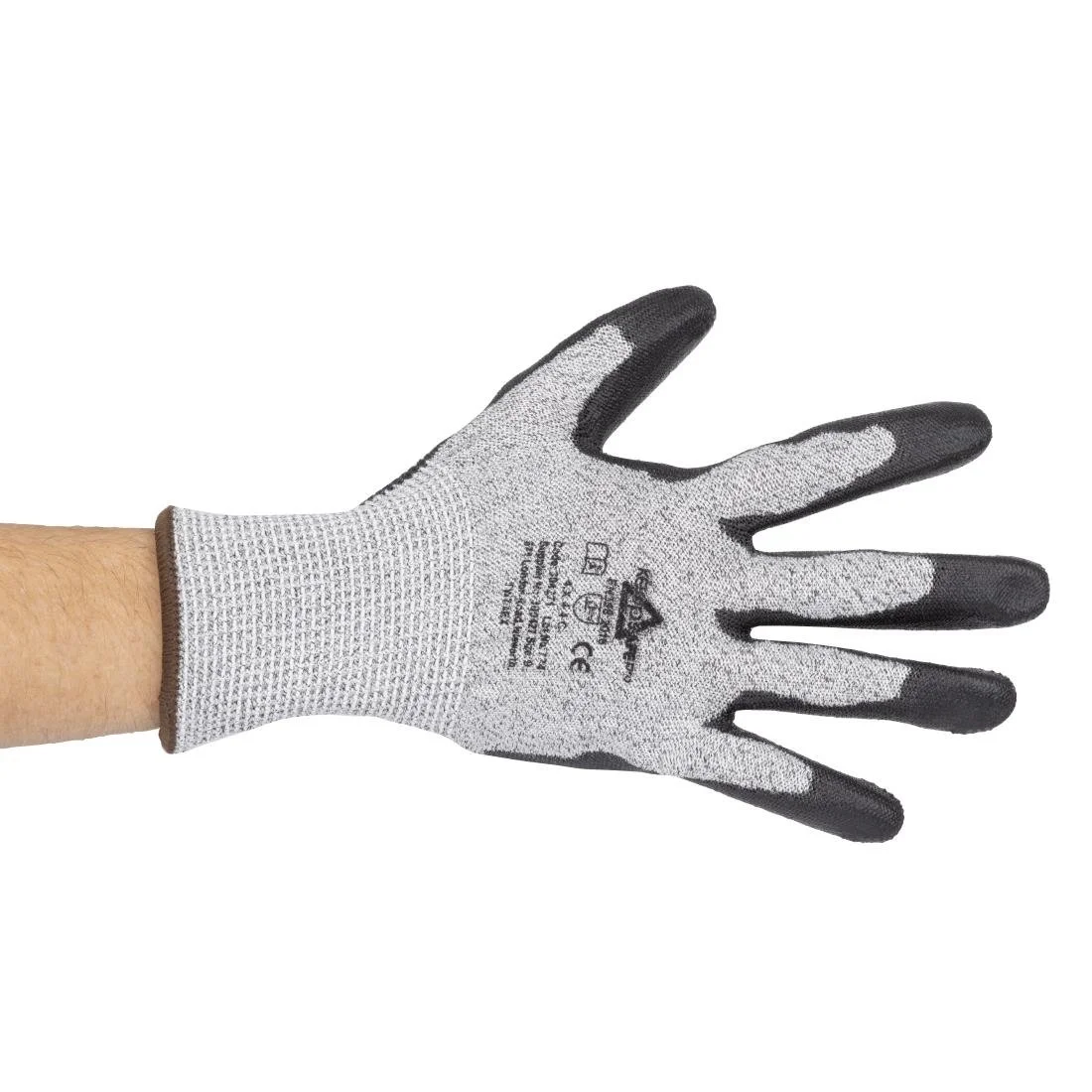 KeepSAFE PU Palm Coated Gloves Grey/Black (12 Pack) - Image 2