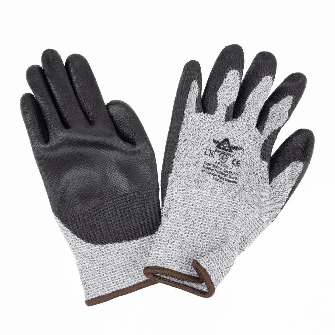 KeepSAFE PU Palm Coated Gloves Grey/Black (12 Pack) - Image 3